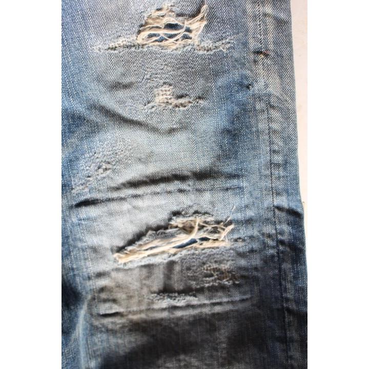 BLUE WAY ブルーウェイ VINTAGE STRAIGHT DENIM CRASH REPAIR 