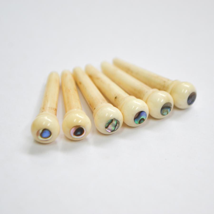 John Pearse Camel Bone Bridge Pins 5個セット John Pearse Camel Bone Bridge Pins Abalone Dot FrenchEye【弦溝あり