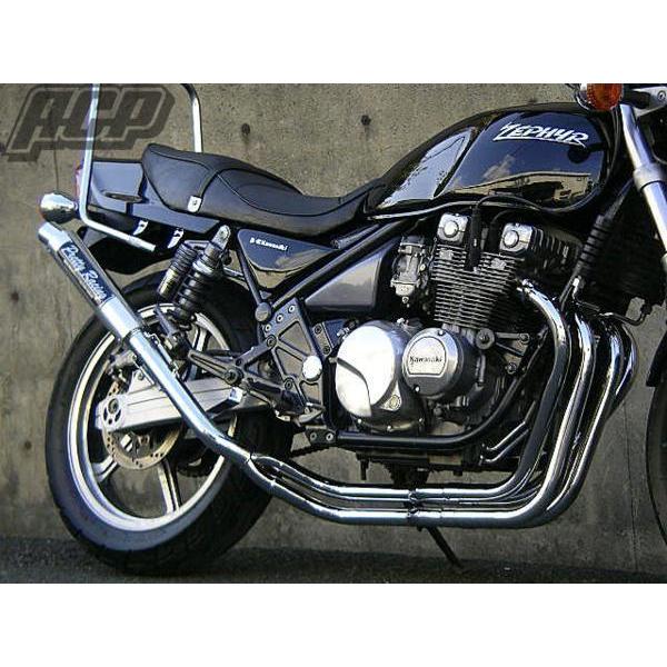 プリティー製 ゼファー400 改 タイプ1 4-2-1 マフラー メッキ