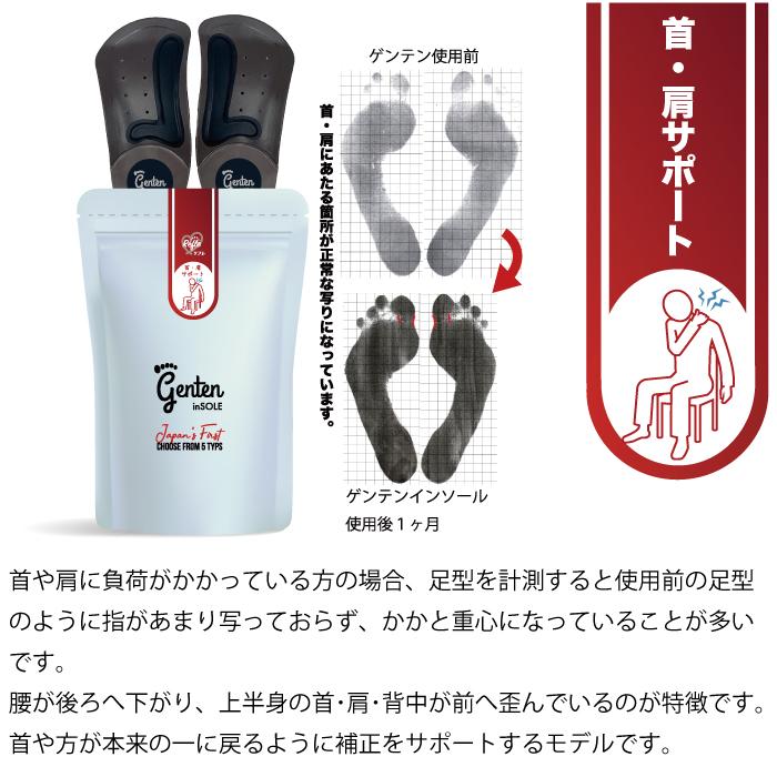 疲れにくい インソール 中敷き 外反母趾 genten 姿勢矯正 肩こり 首の