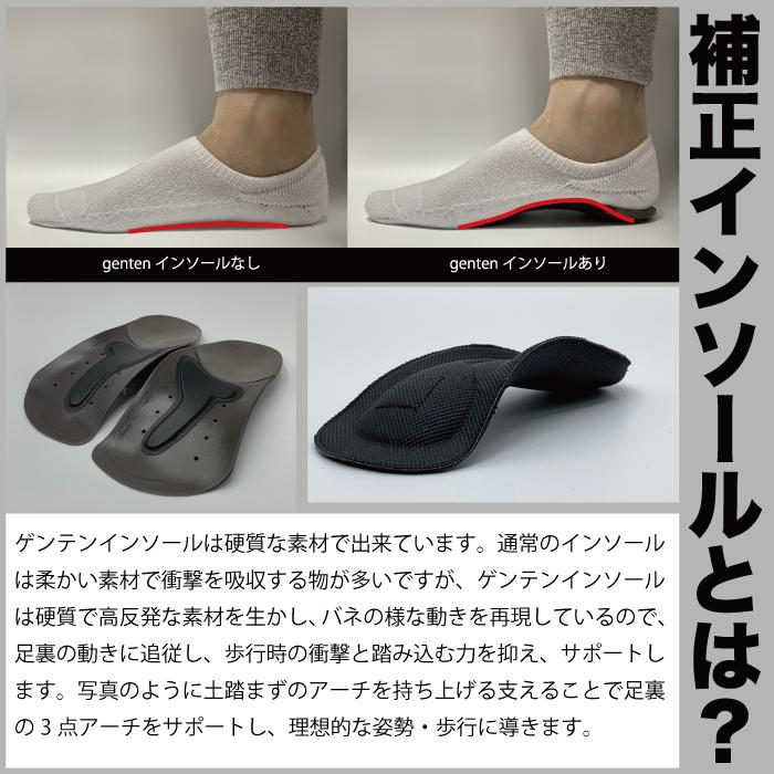 疲れにくい インソール 中敷き 外反母趾 genten 姿勢矯正 肩こり 首の