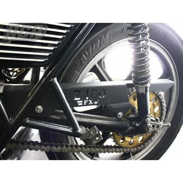 Z400FX ロゴイリ チヂミ塗装 チェーンケース 黒 : エーシーピー二輪 