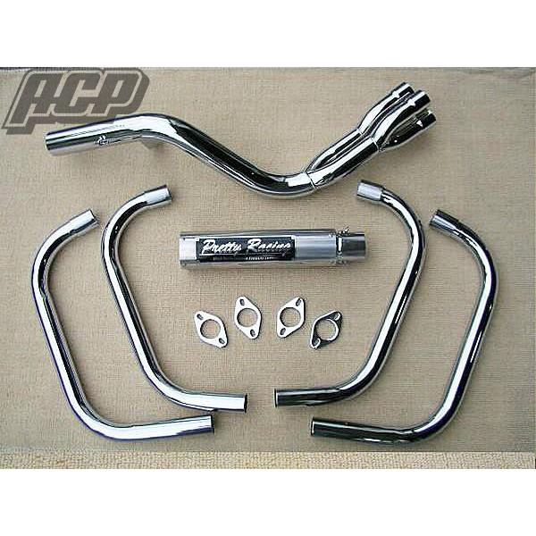 GSX400 インパルス　gk79a 4-2-1マフラー　美品 プリティー製 GSX400 インパルス GK79A 流 タイプ2 4-2-1 マフラー