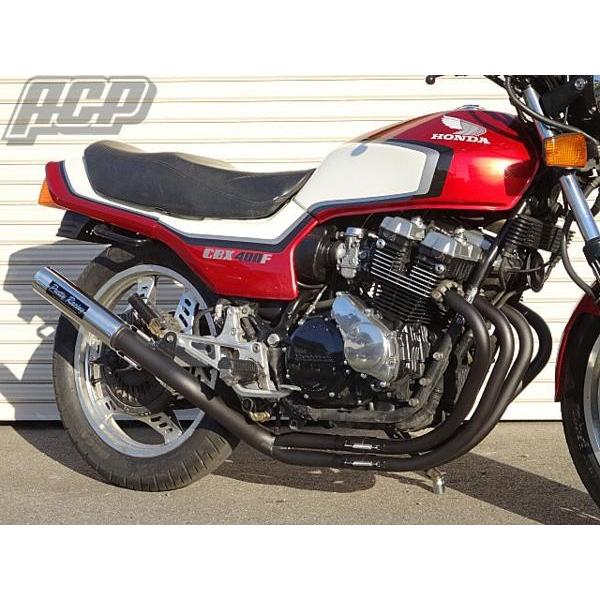 プリティー製 CBX400F ブレット管 ブラック 4-2-1 マフラーの画像