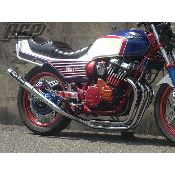 プリティー製 CBX550F 流 タイプ2 4-2-1 マフラー メッキ : エーシー