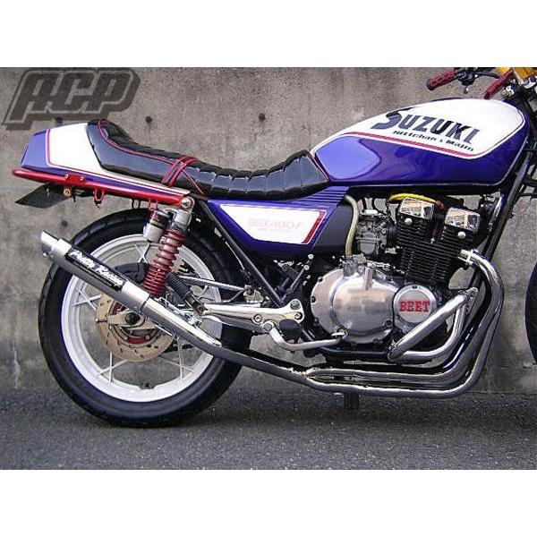 プリティー製 GSX400F 流 タイプ3 4-2-1 マフラー メッキ : エーシー