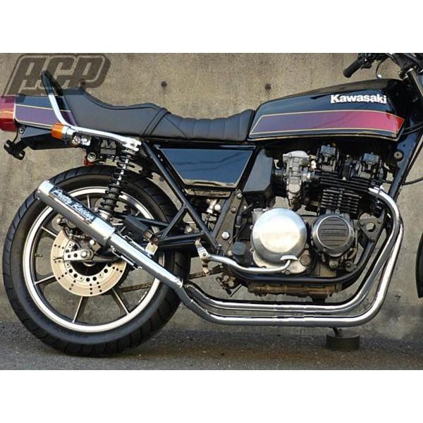 KAWASAKI Z400FX E4 プリティー製 改(タイプ２) 4-2-1 マフラー メッキ [Z400FX E4] カワサキ プリティー製 Z400FX E4 改 タイプ2 4-2-1 マフラー メッキ