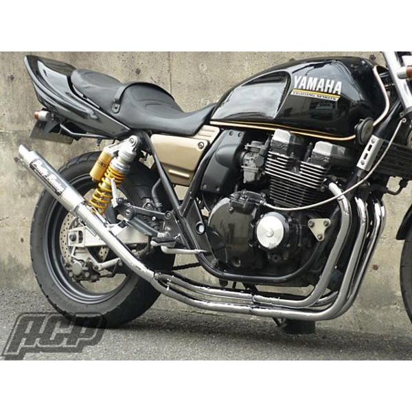 XJR400 マフラー　4-2-1 プリティー製 XJR400 4HM 改 タイプ3 4-2-1 マフラー メッキ