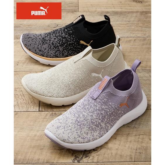 PUMA（プーマ） スニーカー 靴 SOFTRIDE REMI スリップオン ニット 