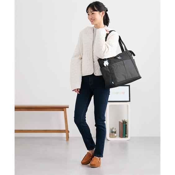 バッグ（鞄） moz モズ 大容量 多収納 トート B４対応 A4 B4 お出かけ マザーズバッグ ママバッグ レジャー 多収納 肩掛け 買い物 配色 (アクアカルダ 送料無料)の画像