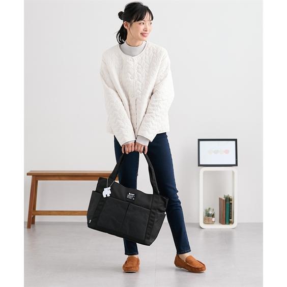 バッグ（鞄） moz モズ 大容量 多収納 トート B４対応 A4 B4 お出かけ マザーズバッグ ママバッグ レジャー 多収納 肩掛け 買い物 配色 (アクアカルダ 送料無料)の画像
