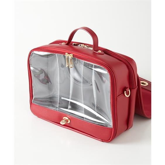 バッグ（鞄） ぬいがきれいに入る シークレット仕様 サッチェル 2WAY ショルダー 手提げ ぬいぐるみ ハンドバッグ ライブ 推し活 舞台 (アクアカルダ 送料無料) | ニッセン | 18