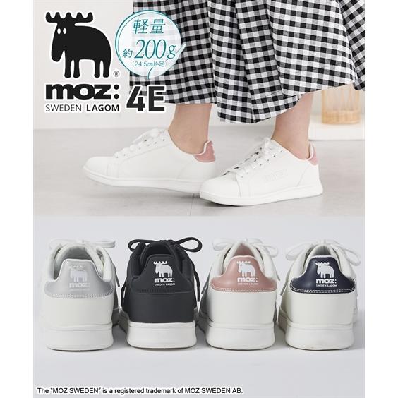 スニーカー 靴 4E 幅広 ゆったり ワイド 大きいサイズ moz モズ エルク 超軽量 レースアップ 軽い カジュアル シンプル へらじか (アクアカルダ)の画像
