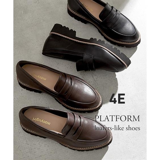 カジュアルシューズ 4e 幅広 ゆったり 大きいサイズ ワイド レディース 厚底 ローファー調 シューズ アクアカル Zzy4k21d0251 Acqua Calda 通販 Yahoo ショッピング