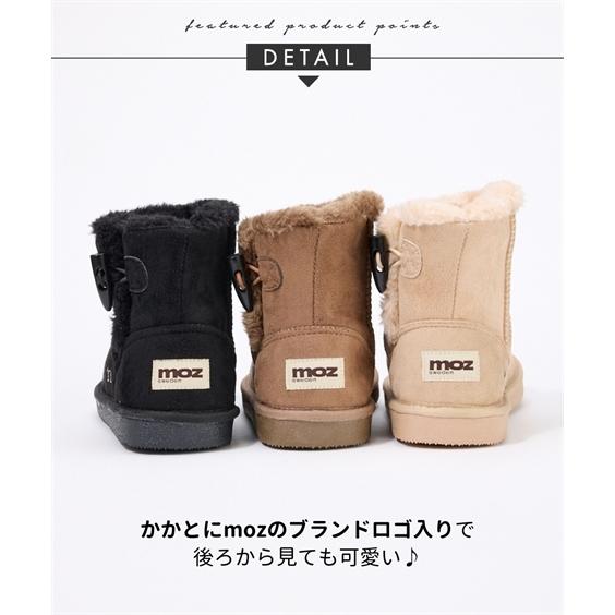 moz（モズ） ブーツ 靴 レディース トグル付 ムートン調 あったか 防寒