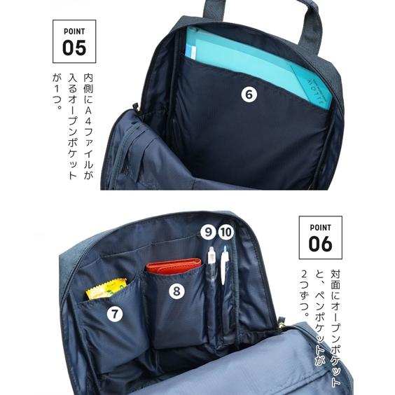 バッグ（鞄） anello GRANDE アネログランデ anello アネロ 限定カラー はっ水 10ポケット 多収納 通勤 リュック 17L A4対応 (アクアカルダ 送料無料)の画像