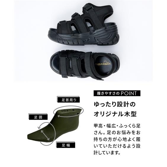 ニッセン（nissen） サンダル 靴 4E 幅広 甲高 ワイド 大きいサイズ