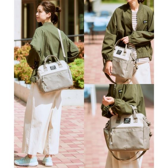バッグ（鞄） moz モズ ガバッと開く 2層構造 はっ水 2WAY ショルダー 手提げ A4対応 マザーズバッグ ママバッグ 通勤 押し活 (アクアカルダ 送料無料）の画像
