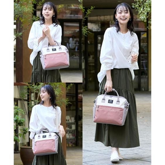 バッグ（鞄） moz モズ ガバッと開く 2層構造 はっ水 2WAY ショルダー 手提げ A4対応 マザーズバッグ ママバッグ 通勤 押し活 (アクアカルダ 送料無料）の画像