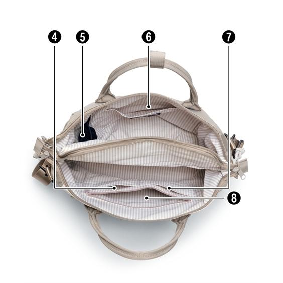バッグ（鞄） moz モズ ガバッと開く 2層構造 はっ水 2WAY ショルダー 手提げ A4対応 マザーズバッグ ママバッグ 通勤 押し活 (アクアカルダ 送料無料）の画像