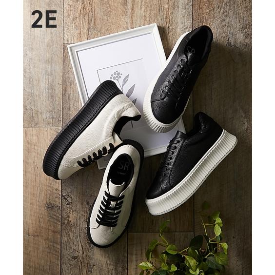 ニッセン（nissen） スニーカー 靴 レディース 厚底 レースアップ 配色