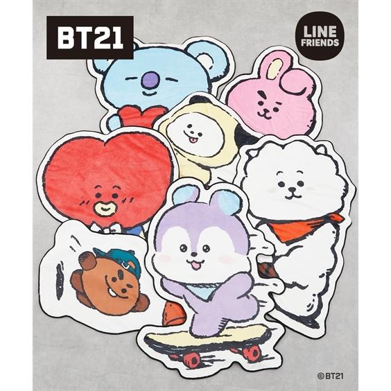 ニッセン（nissen） ファッション雑貨 BT21 ダイカット 裏ボアフリース