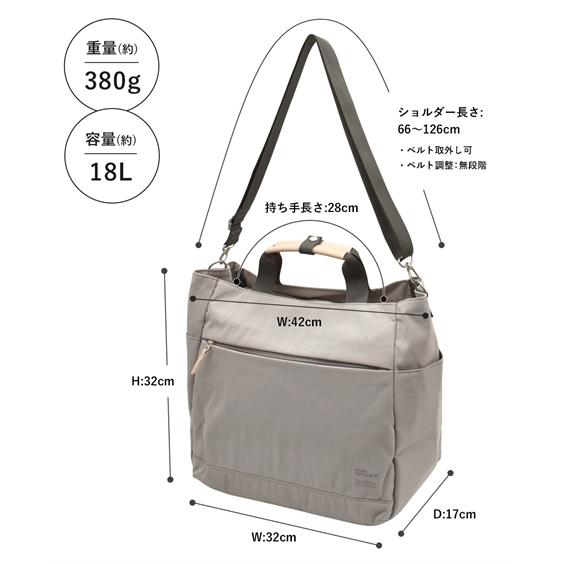バッグ（鞄） anello GRANDE アネログランデ アネロ サブレ 10ポケット 2WAY ショルダー トート 手提げ  A4対応 軽量 はっ水 旅行バッグ (アクアカルダ)の画像