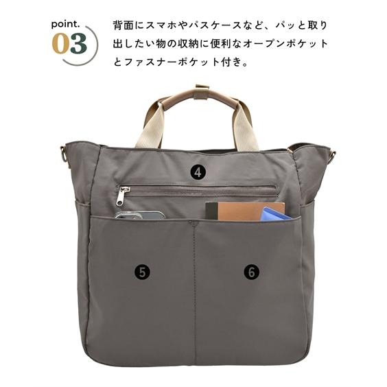 バッグ（鞄） anello GRANDE アネログランデ アネロ サブレ 10ポケット 2WAY ショルダー トート 手提げ  A4対応 軽量 はっ水 旅行バッグ (アクアカルダ)の画像