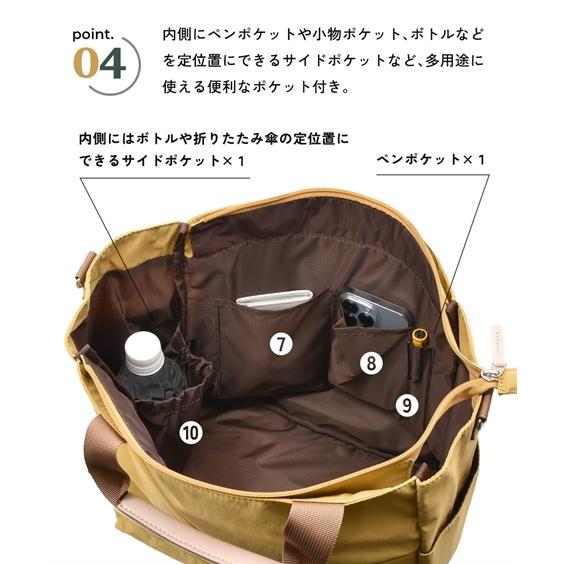 バッグ（鞄） anello GRANDE アネログランデ アネロ サブレ 10ポケット 2WAY ショルダー トート 手提げ  A4対応 軽量 はっ水 旅行バッグ (アクアカルダ)の画像