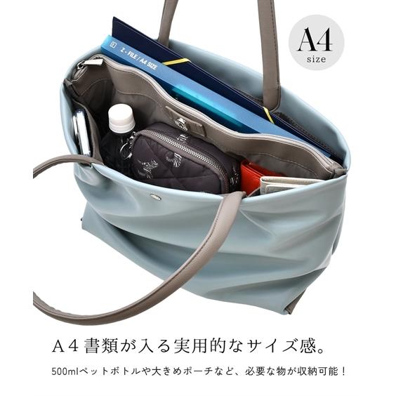 バッグ（鞄） Legato Largo レガートラルゴ 肩楽 かたらく PU トート 手提げ A4対応 13インチPC収納 通勤 通学 合皮バッグ (アクアカルダ)の画像