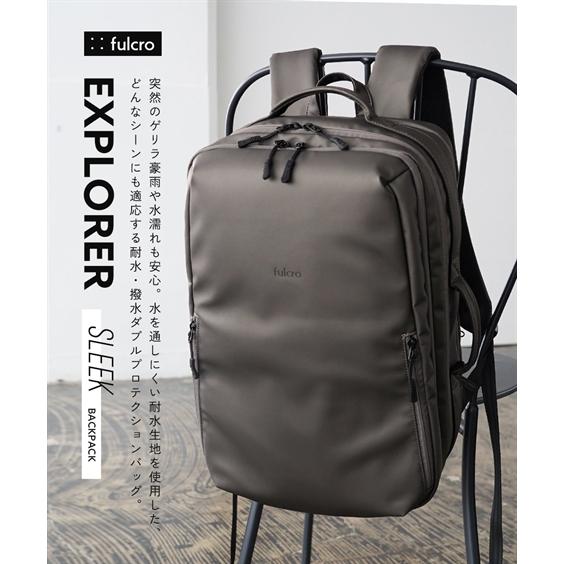 バッグ（鞄） fulcro フルクロ Explorer バックパック スリーク リュック デイパック 13L 耐水 A4対応 15インチPC収納 キャリーオン (アクアカルダ 送料無料)_4