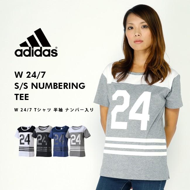 【adidas/アディダス】レディース/W 24/7 Tシャツ 半袖 ナンバー入り/トップス/TEEシャツ/プリント/BIL21【adidas1603】【NP】｜acqueen