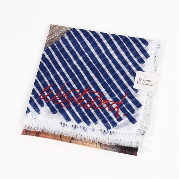 タグ付 VivienneWestwood 大判ハンカチ ストール サロン柄 タグ付 VivienneWestwood 大判ハンカチ ストール サロン柄 Vivienne