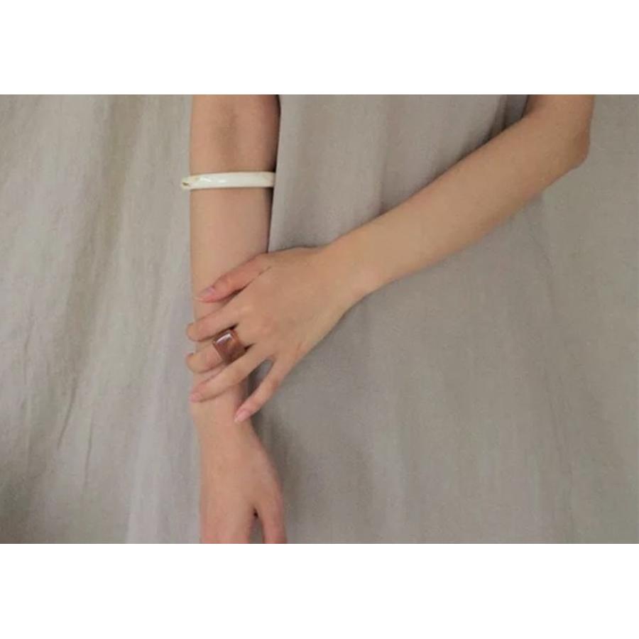 Lune bracelet レディース メンズ マーブル バングル ベージュ