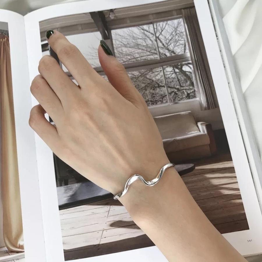 Lune bracelet レディース メンズ ウェーブ シルバー