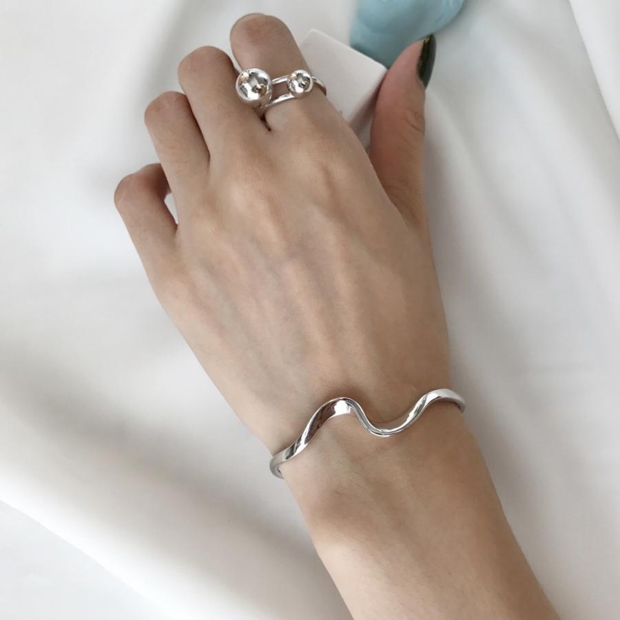 Lune bracelet レディース メンズ ウェーブ シルバー