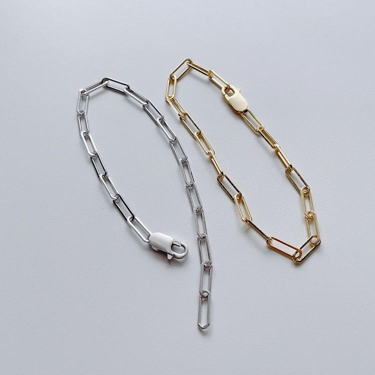 Lune bracelet レディース メンズ スリムチェーンブレスレット