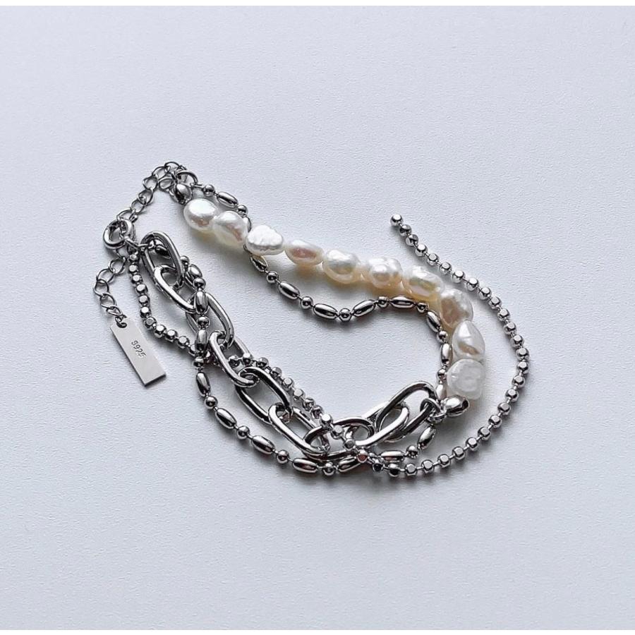 Lune（リュンヌ） bracelet レディース メンズ パール シルバー 
