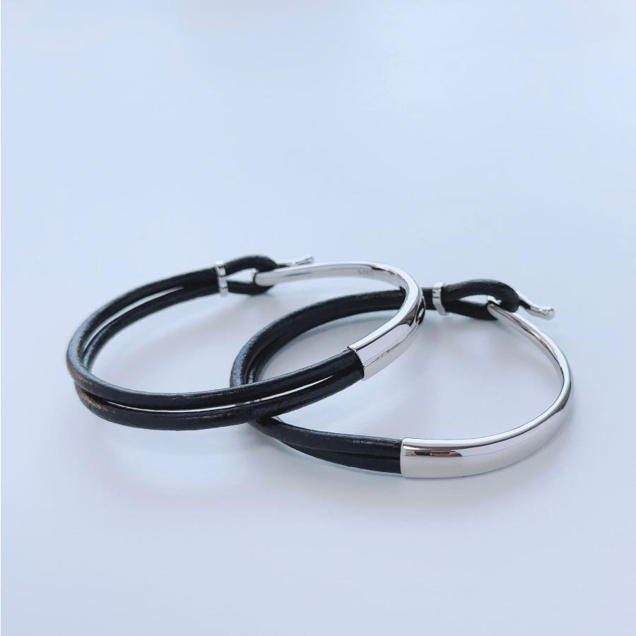 Lune（リュンヌ） bracelet レディース メンズ シルバー本革 レザー