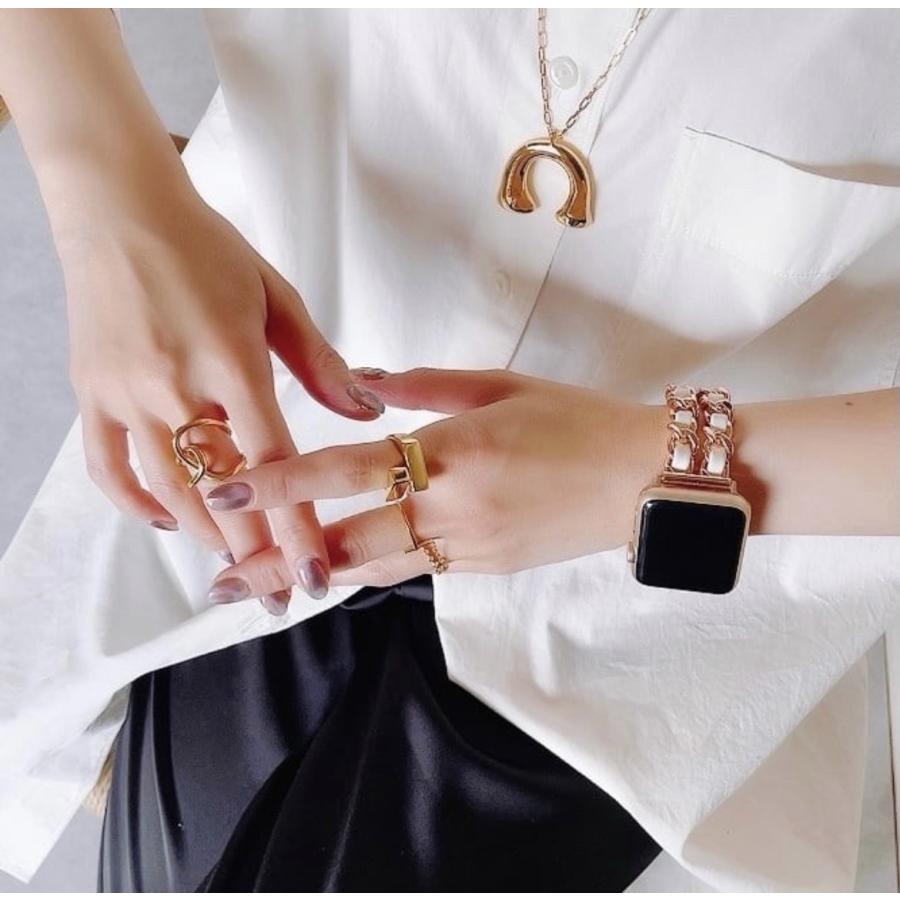 シルバーゴールドスクエアリング　s925 Lune ring 指輪 レディース メンズ スクエアクロスリング S925