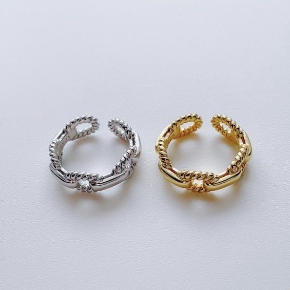 Lune ring 指輪 レディース メンズ ツイストチェーンリングS925