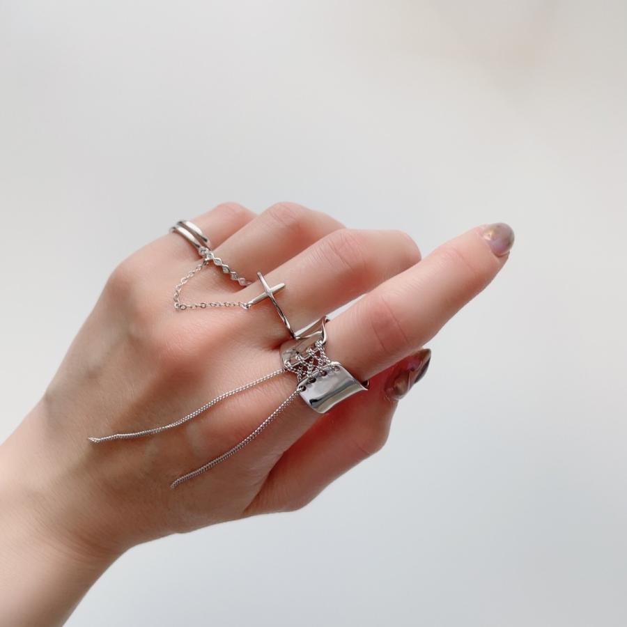 最終お値下げです！ete チェーンリング　シルバー　15号　美品 レイヤード] K10YG ボールチェーン リング（711000） ｜ women