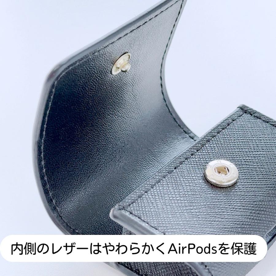 AirPods AirPodsPro レザーケース 本革 レザー ブラック イヤホンケース |  | 04