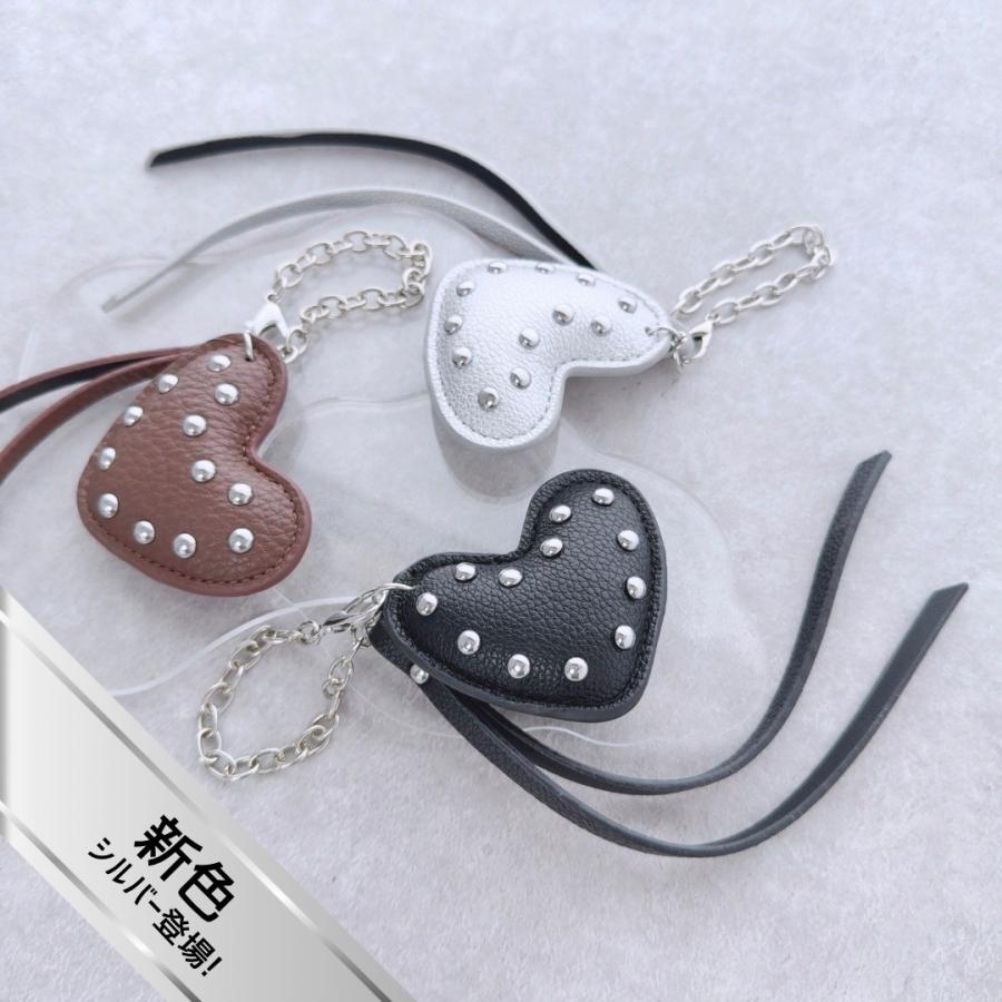 Lune（リュンヌ） ハートスタッズチャーム アイフォン キーホルダー