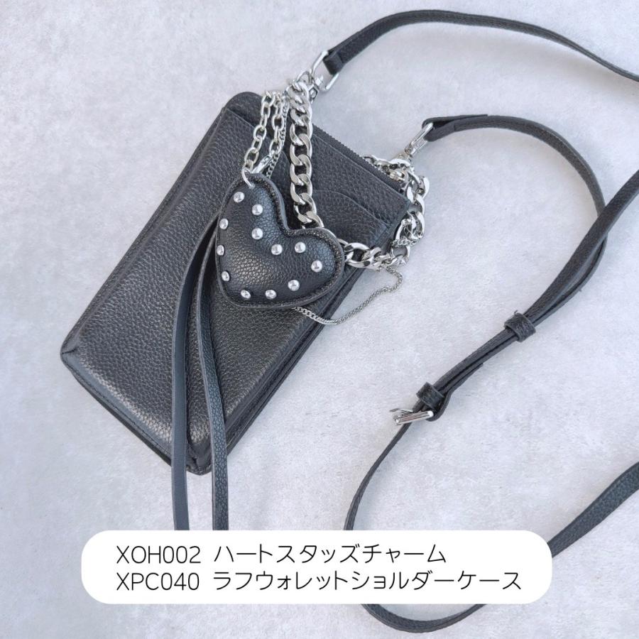 Lune ハートスタッズチャーム アイフォン キーホルダー スマホ