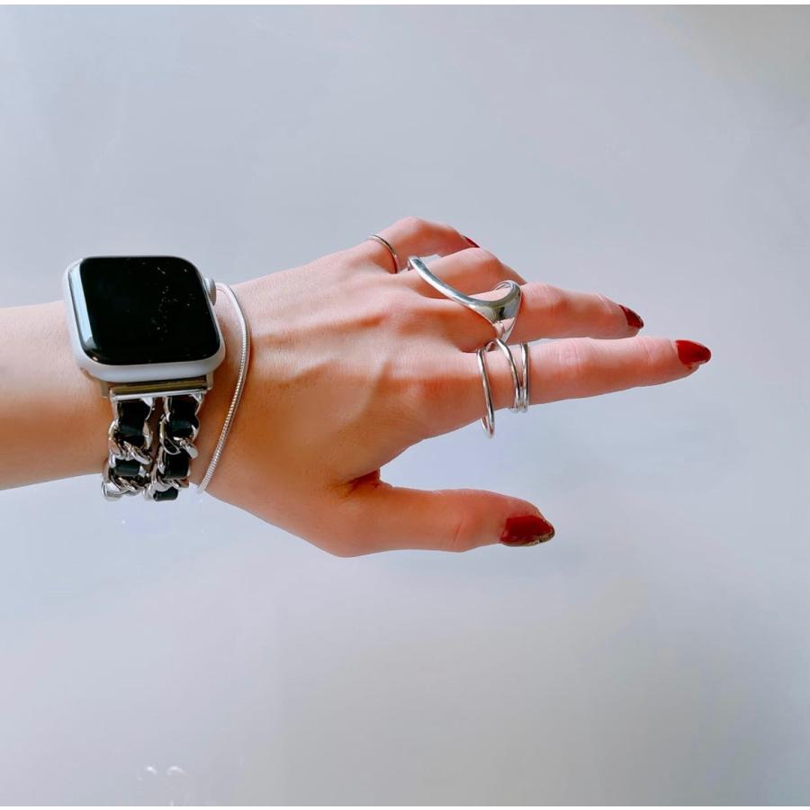 Apple Watch 全機種対応 アップルウォッチ ダブル  チェーン バンド おしゃれ バンド デザイン 男女兼用 | Lune | 05