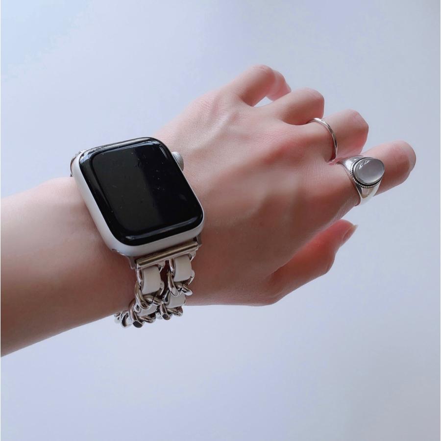 Apple Watch 全機種対応 アップルウォッチ ダブル  チェーン バンド おしゃれ バンド デザイン 男女兼用 | Lune | 09
