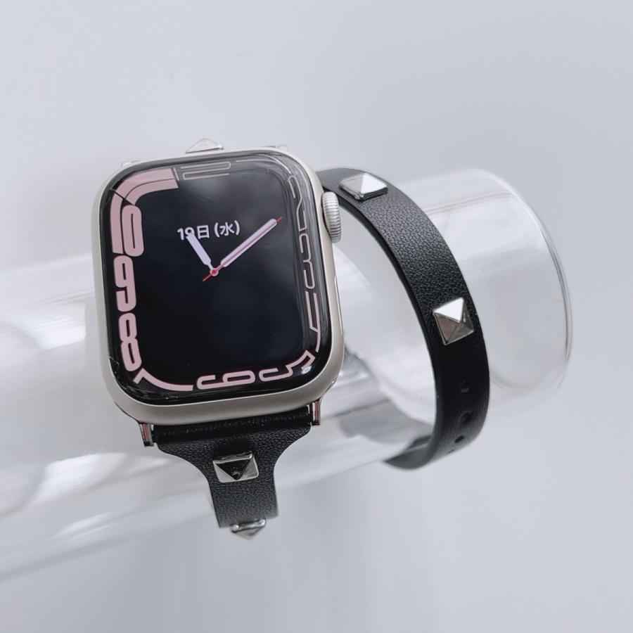 Apple Watch 全機種対応 アップルウォッチ スタッズ ダブル ループ バンド おしゃれ バンド デザイン 男女兼用｜across-intl｜08