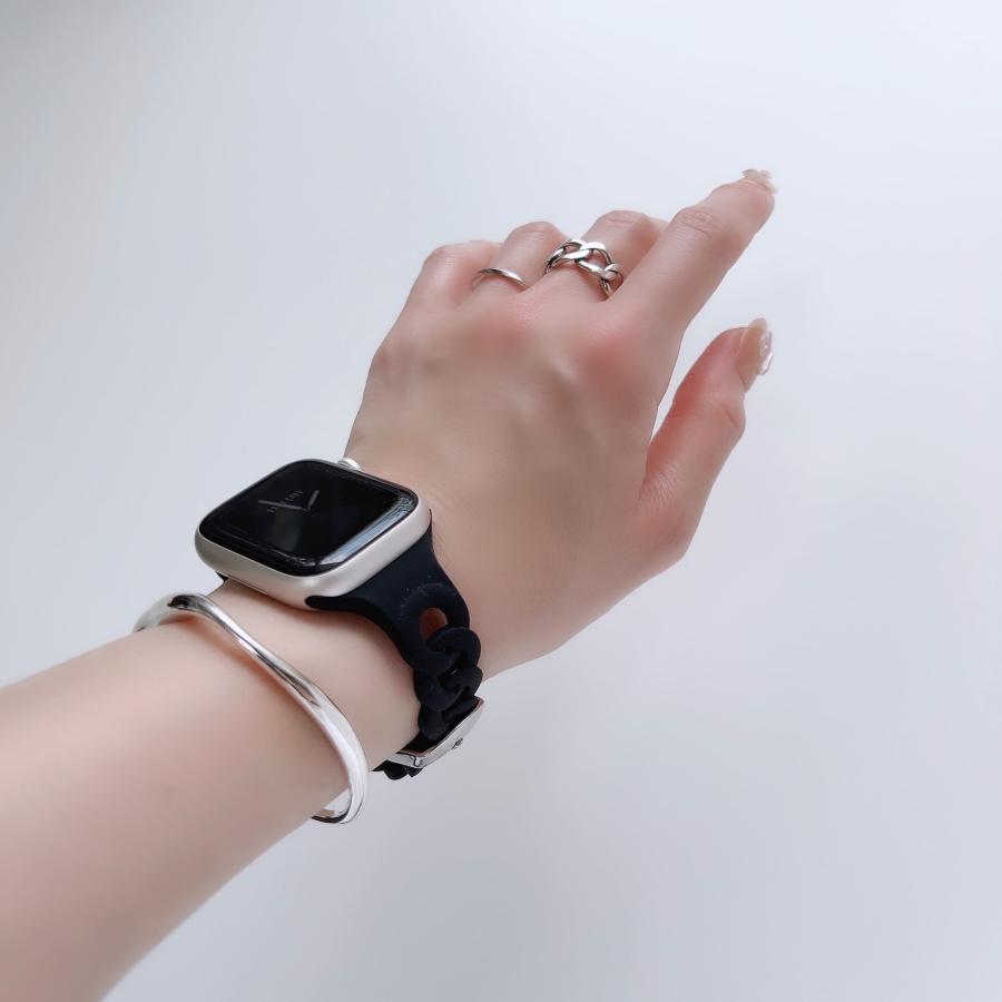 素敵でユニークな Apple Watch 全機種対応 アップルウォッチ サークル バンド おしゃれ デザイン 男女兼用 Apple Watch BAND ラバーベルト 手首21cmまで対応