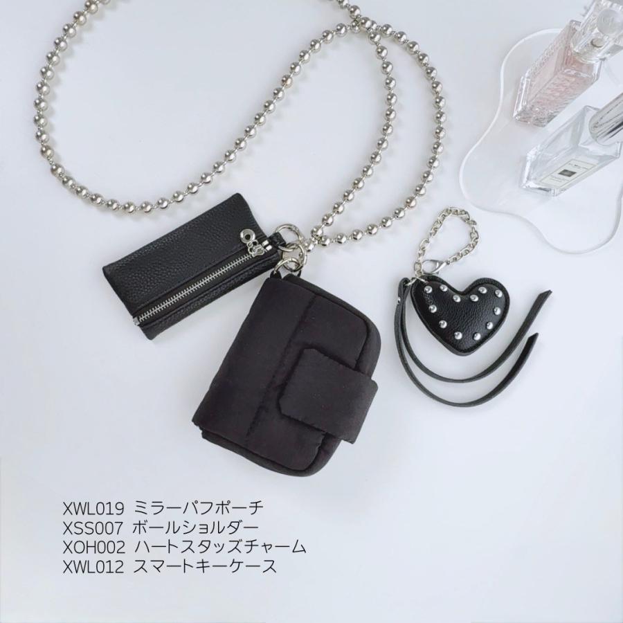 Lune（リュンヌ） ミラーパフポーチ 小物入れ ポーチ ダウンバッグ 